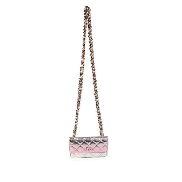 Chanel Iridescent Quilted Lambskin Coco Punk Flap Clutch with Chain - Picture 4 of 8